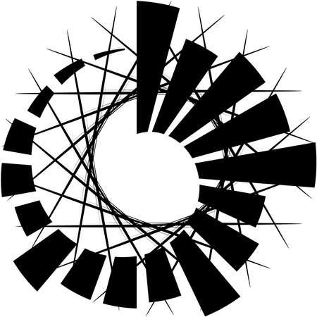 Overlaying abstract Spiral, Swirl, Twirl vector. Volute, helix, cochlear vertigo circular, geometric illustration. Abstract circleのイラスト素材