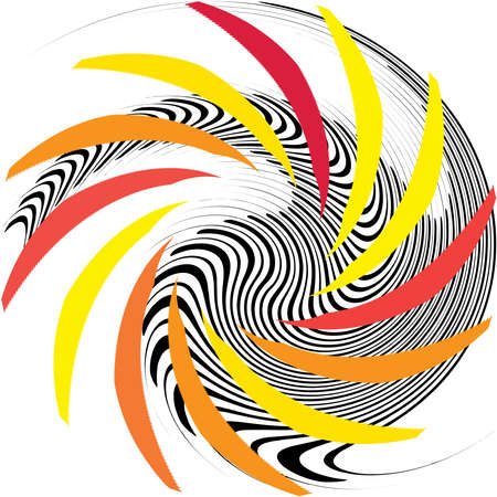 Overlaying abstract Spiral, Swirl, Twirl vector. Volute, helix, cochlear vertigo circular, geometric illustration. Abstract circleのイラスト素材