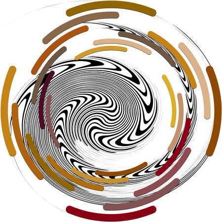 Overlaying abstract Spiral, Swirl, Twirl vector. Volute, helix, cochlear vertigo circular, geometric illustration. Abstract circleのイラスト素材