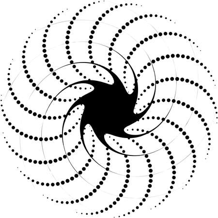 Overlaying abstract Spiral, Swirl, Twirl vector. Volute, helix, cochlear vertigo circular, geometric illustration. Abstract circleのイラスト素材