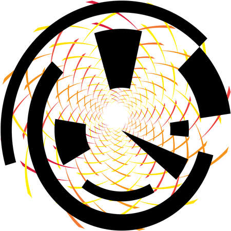 Overlaying abstract Spiral, Swirl, Twirl vector. Volute, helix, cochlear vertigo circular, geometric illustration. Abstract circleのイラスト素材