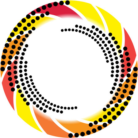 Overlaying abstract Spiral, Swirl, Twirl vector. Volute, helix, cochlear vertigo circular, geometric illustration. Abstract circleのイラスト素材