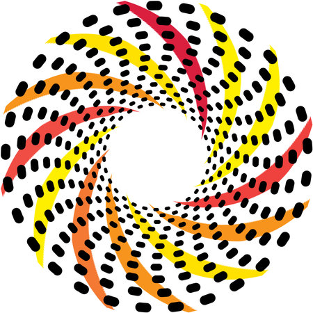 Overlaying abstract Spiral, Swirl, Twirl vector. Volute, helix, cochlear vertigo circular, geometric illustration. Abstract circleのイラスト素材