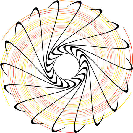 Overlaying abstract Spiral, Swirl, Twirl vector. Volute, helix, cochlear vertigo circular, geometric illustration. Abstract circleのイラスト素材