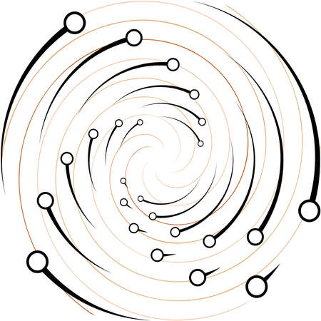 Overlaying abstract Spiral, Swirl, Twirl vector. Volute, helix, cochlear vertigo circular, geometric illustration. Abstract circleのイラスト素材