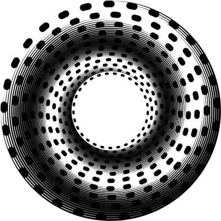 Overlaying abstract Spiral, Swirl, Twirl vector. Volute, helix, cochlear vertigo circular, geometric illustration. Abstract circleのイラスト素材