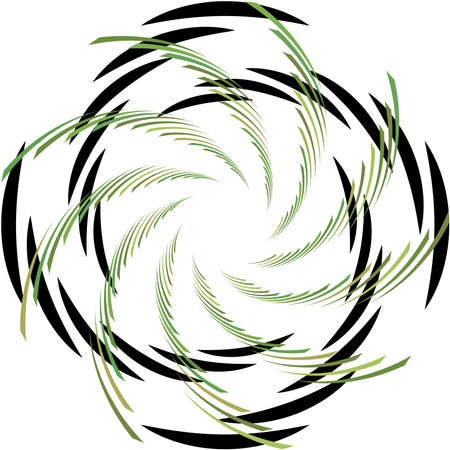 Overlaying abstract Spiral, Swirl, Twirl vector. Volute, helix, cochlear vertigo circular, geometric illustration. Abstract circleのイラスト素材