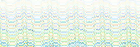 Wide rectangular format wavy, waving, zig-zag, criss-cross lines design element, pattern texture and...