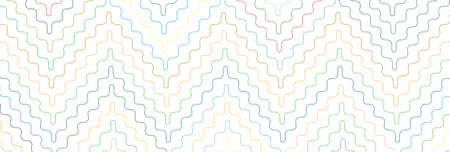 Wide rectangular format wavy, waving, zig-zag, criss-cross lines design element, pattern texture and...