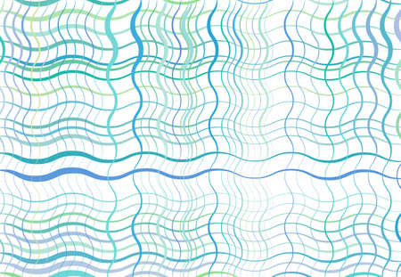 Grid, mesh of wavy, undulating, waving, billowy lines. Abstract colorful, multi-color BLUE...