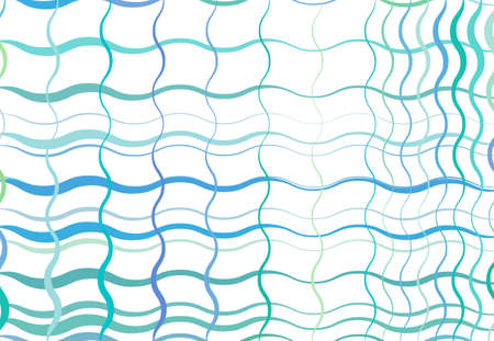 Grid, mesh of wavy, undulating, waving, billowy lines. Abstract colorful, multi-color BLUE background, texture, backdrop and pattern. squiggle, squiggly lines lattice, grilleのイラスト素材