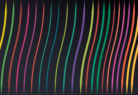 Vivid, vibrant abstract wavy, waving, billowy and undulating lines, stripes. Squiggly, squiggle...