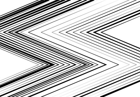 Corrugated, wavy, zig-zag, criss-cross lines abstract geometric black and white, grayscale, monochrome pattern, background, texture or backdropのイラスト素材
