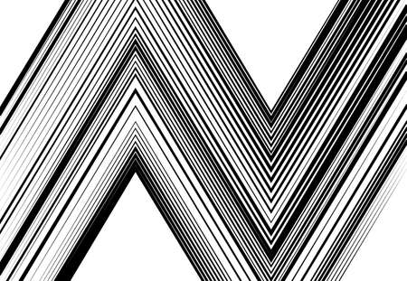 Corrugated, wavy, zig-zag, criss-cross lines abstract geometric black and white, grayscale,...