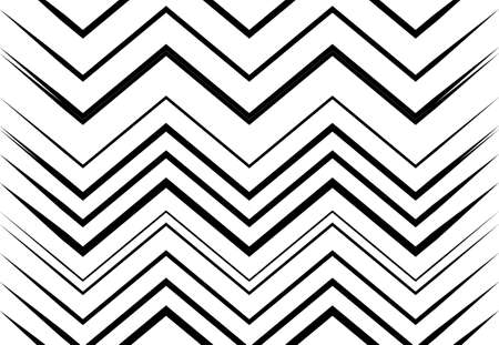 Corrugated, wavy, zig-zag, criss-cross lines abstract geometric black and white, grayscale, monochrome pattern, background, texture or backdropのイラスト素材