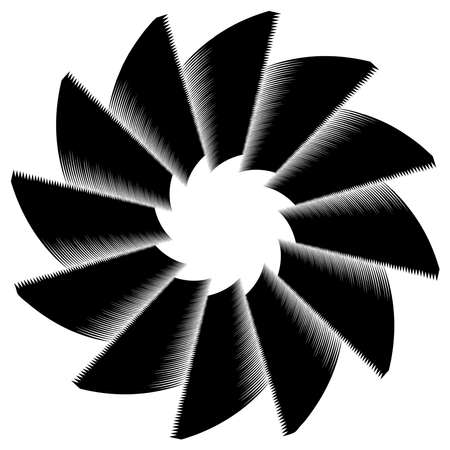 Spiral, twist radial swirl, twirl circular vector illustration. Revolve, whirlpool effectのイラスト素材
