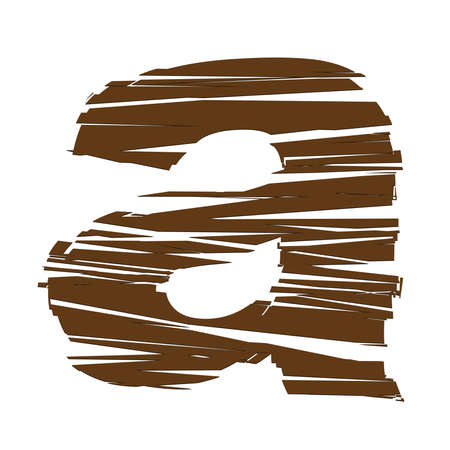 Colorful lowercase letter  a  with fracture, broken, shattered effectのイラスト素材