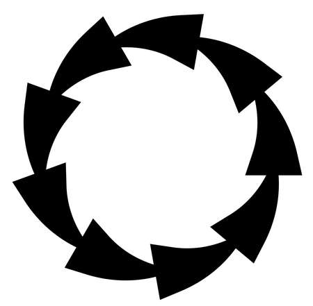 Abstract black and white circular, circle mandala-motif clip-art, design element. Radial, radiating, concentric mandala, motif design element.Geometric circular decoration, ornament vector illustrationのイラスト素材