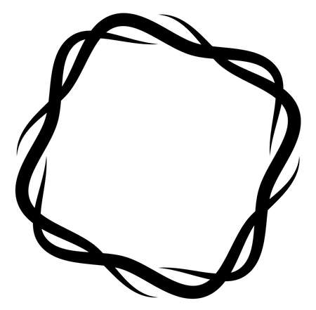 Abstract black and white circular, circle mandala-motif clip-art, design element. Radial, radiating, concentric mandala, motif design element.Geometric circular decoration, ornament vector illustrationのイラスト素材