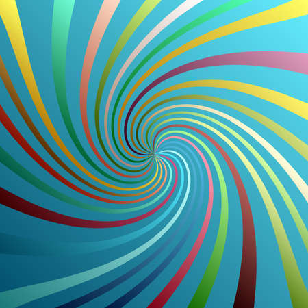 Twist, spiral, swirl, twirl element. Colored Radial rotating stripesのイラスト素材