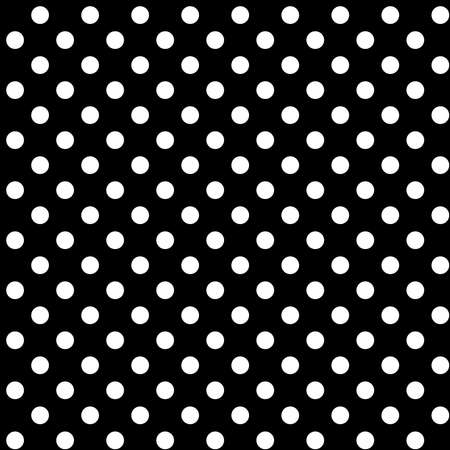 Circles tileable, repeatable black and white monochrome dots, dotted, speckles circular pattern, background. Vectorのイラスト素材