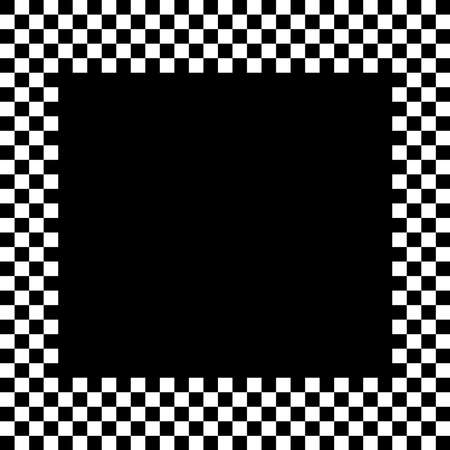 Checkered / Checkered square frame with blank, empty space, copyspace. Squares frame, borderのイラスト素材
