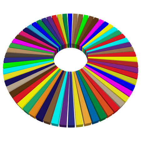 Pie chart, pie graph, diagram vector illustration. A clipart for infographics, visualization, infographic theme