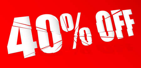 cracked, smashed, splattered and exploding percentage, discount numbers, numerals and letters for marketing, promotion vector illustrationのイラスト素材