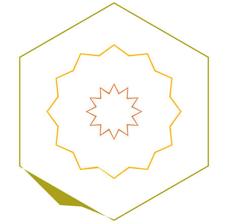 Abstract random geometry shape. Generative art geometric zig-zag, criss-cross angular, edgy illustration. Weird, strange colorful design elementのイラスト素材