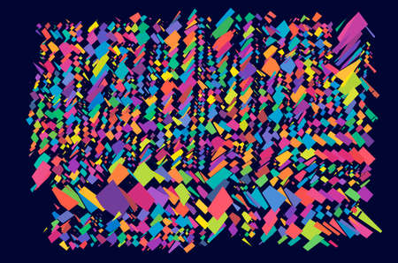 Abstract vector art - Random geometry shapes vector illustration. Generative art. Angular and edgy,...