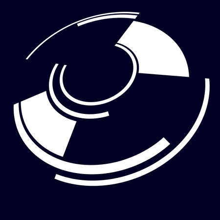 Sci-fi concentric, geometric ring, circle UI, GUI design element Vector illustrationのイラスト素材