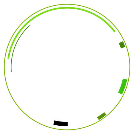 Sci-fi concentric, geometric ring, circle UI, GUI design element Vector illustrationのイラスト素材