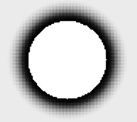 Halftone (half-tone) element. Dots, circles, speckles and freckles vector illustration. Stipple-stippling designのイラスト素材