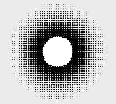 Halftone (half-tone) element. Dots, circles, speckles and freckles vector illustration. Stipple-stippling designのイラスト素材