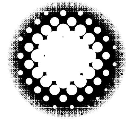Halftone (half-tone) element. Dots, circles, speckles and freckles vector illustration. Stipple-stippling designのイラスト素材