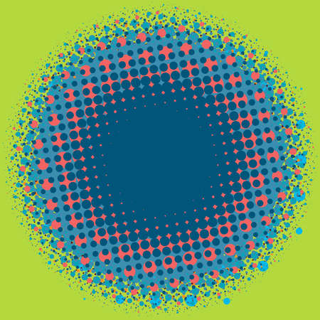 Overlay halftone (half-tone) element. Dots, circles, speckles and freckles vector illustration. Stipple-stippling designのイラスト素材