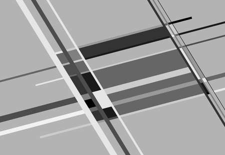 Tessallation, mosaic abstract grayscale, black and white and geometric background. Random rectangle, square tiles angular pattern and textureのイラスト素材