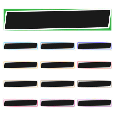 Rectangle banner, plaque, button shape with empty, blank copy space.のイラスト素材