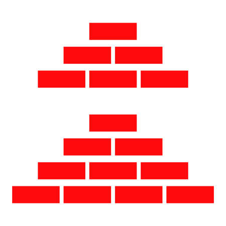 Brick, brick wall, bricklaying illustration for building illustration, clip-art graphicsのイラスト素材