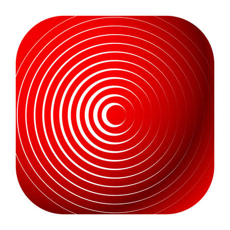 Concentric radial circle abstract geometric icon illustration, clip-art graphicsのイラスト素材