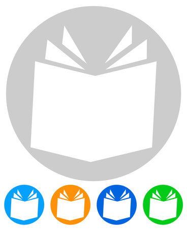 Open book, notebook. User manual icon illustration clip-art graphicsのイラスト素材