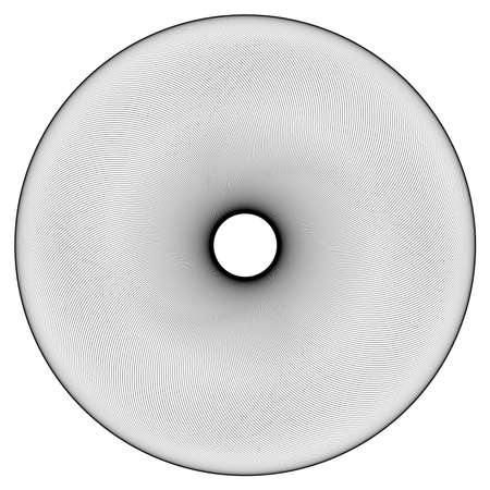 Spiral, swirl, twirl element. Cyclic whirlpool, whirlwind contortion design - Stock vector illustration, Clip art graphicsのイラスト素材