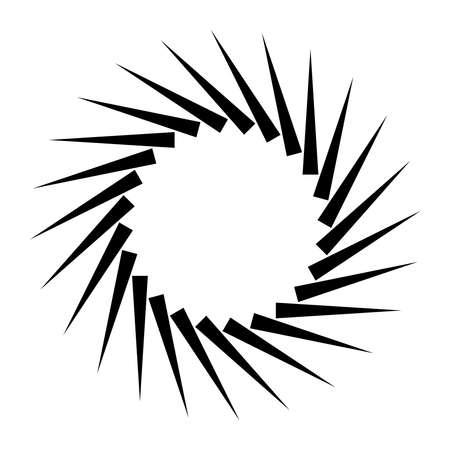 Spiral, swirl, twirl element. Cyclic whirlpool, whirlwind contortion design - Stock vector illustration, Clip art graphicsのイラスト素材