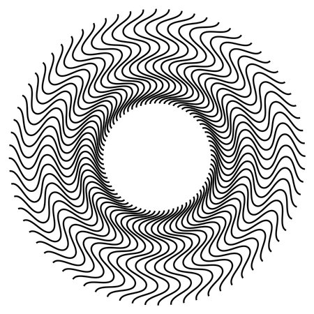 Spiral, swirl, twirl element. Cyclic whirlpool, whirlwind contortion design - Stock vector illustration, Clip art graphicsのイラスト素材