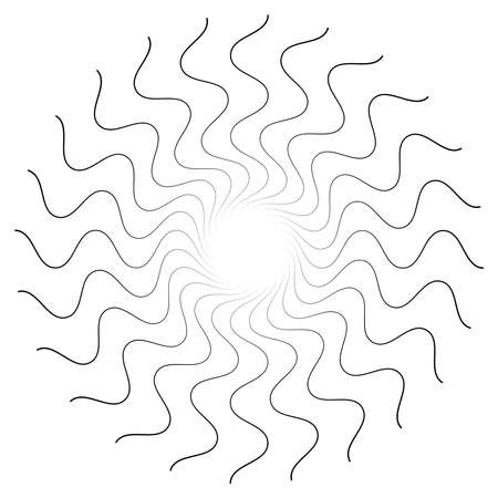Spiral, swirl, twirl element. Cyclic whirlpool, whirlwind contortion design - Stock vector illustration, Clip art graphicsのイラスト素材