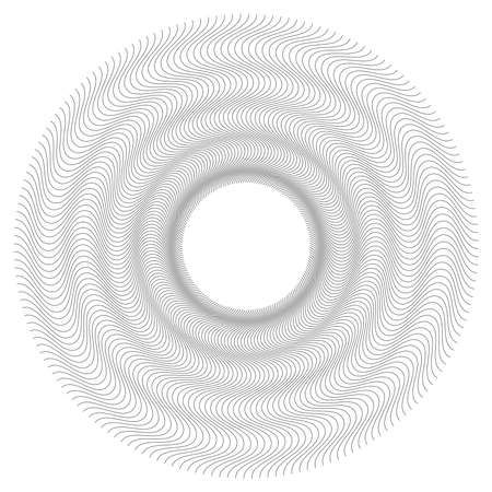 Spiral, swirl, twirl element. Cyclic whirlpool, whirlwind contortion design - Stock vector illustration, Clip art graphicsのイラスト素材