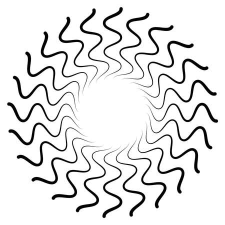 Spiral, swirl, twirl element. Cyclic whirlpool, whirlwind contortion design - Stock vector illustration, Clip art graphicsのイラスト素材
