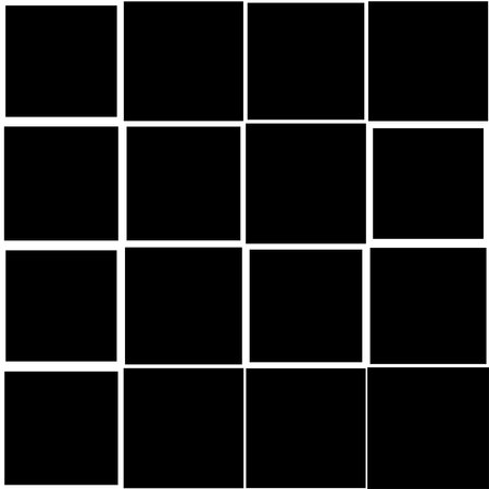 Black and white random squares mosaic tiles pattern  illustration, Clip-art graphicsのイラスト素材