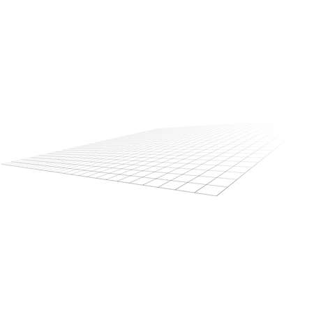 Wireframe, lattice, grating and trellis vanishing, diminishing in 3D space. Abstract grid, mesh in perspective. Checkered spatial squares pattern, texture. Squares design elementのイラスト素材