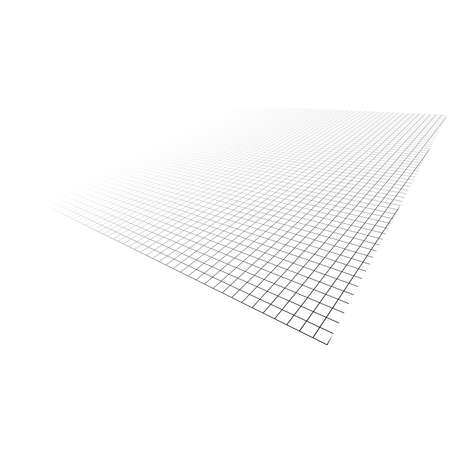 Wireframe, lattice, grating and trellis vanishing, diminishing in 3D space. Abstract grid, mesh in perspective. Checkered spatial squares pattern, texture. Squares design elementのイラスト素材